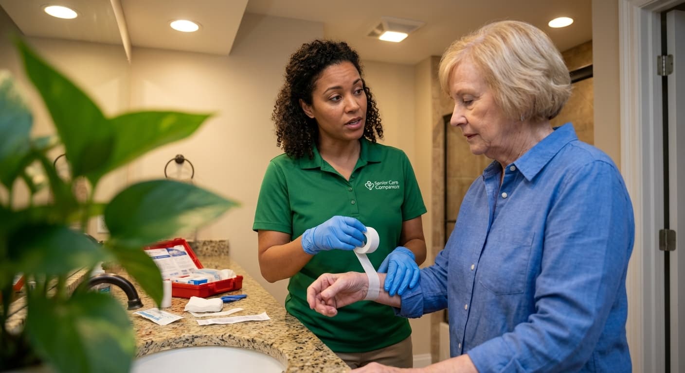 Senior receiving specialized Alzheimer's care