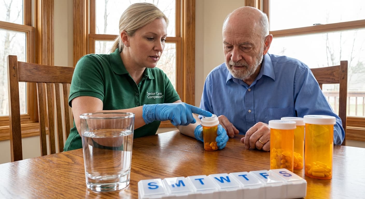 Caregiver providing specialized dementia support