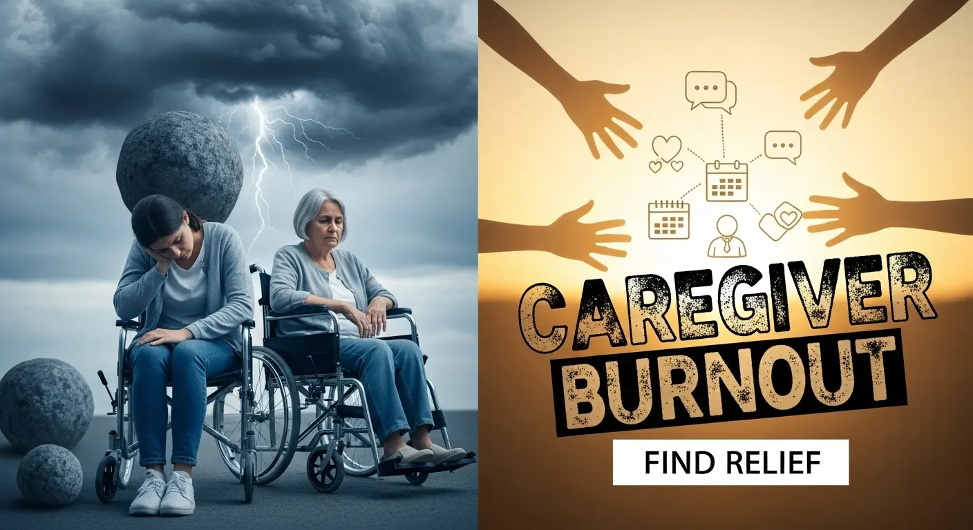 Daughter comforting elderly mother in home setting